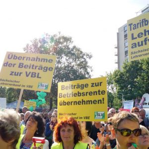 Lehrer Kundgebung in Dresden
