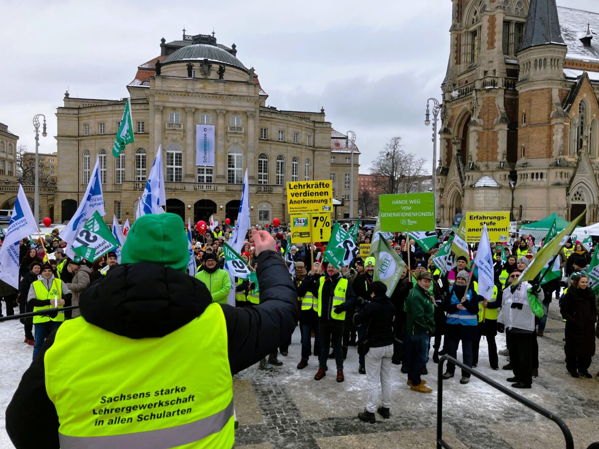 Beschäftigte im Streik
